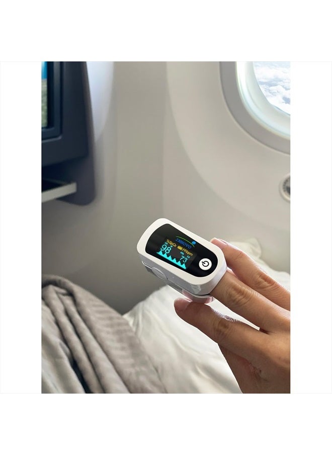 Innovo - 2024 Innovo iP900B Bluetooth Premium Fingertip Pulse Oximeter Blood Oxygen Saturation Monitor with Plethysmograph and Perfusion Index (White) - Image 1