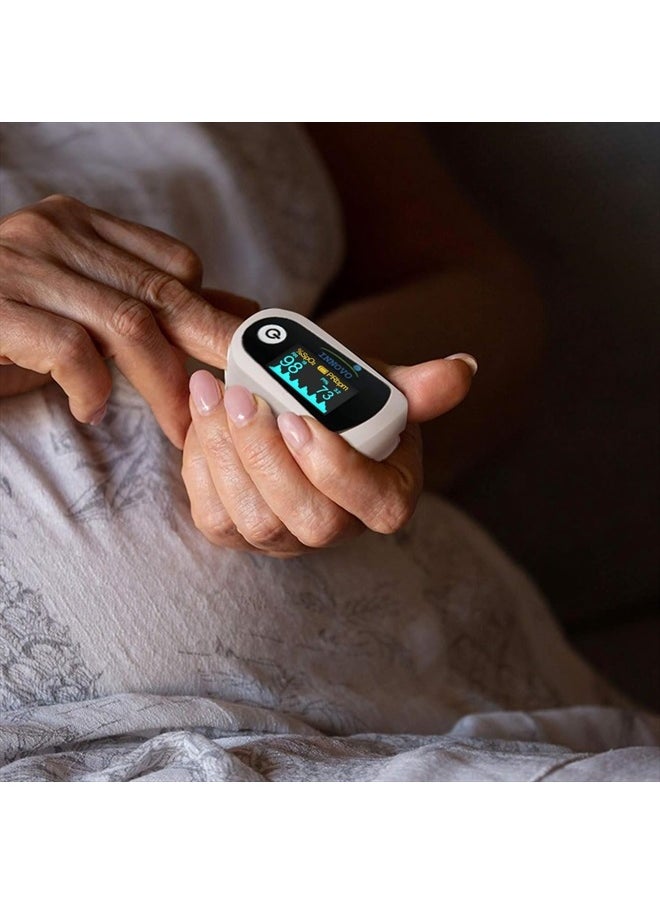 Innovo - 2024 Innovo iP900B Bluetooth Premium Fingertip Pulse Oximeter Blood Oxygen Saturation Monitor with Plethysmograph and Perfusion Index (White) - Image 1