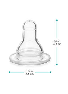 evenflo Evenflo Feeding Classic BPA-Free Silicone Medium Flow Nipples - 3 Months+, Clear 6 Count (Pack of 1)  - Image 2