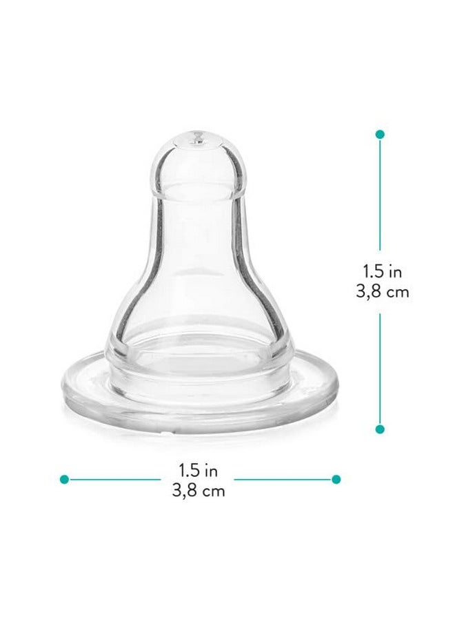 evenflo - Evenflo Feeding Classic BPA-Free Silicone Medium Flow Nipples - 3 Months+, Clear 6 Count (Pack of 1) - Image 1