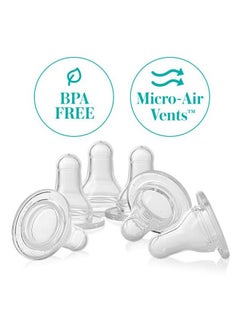 evenflo Evenflo Feeding Classic BPA-Free Silicone Medium Flow Nipples - 3 Months+, Clear 6 Count (Pack of 1)  - Image 3