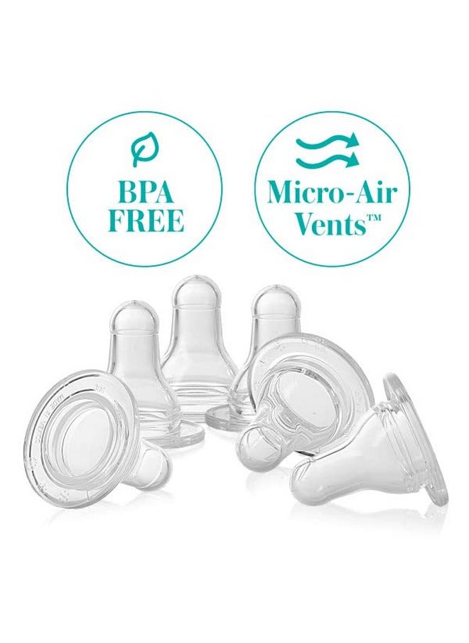 evenflo - Evenflo Feeding Classic BPA-Free Silicone Medium Flow Nipples - 3 Months+, Clear 6 Count (Pack of 1) - Image 1