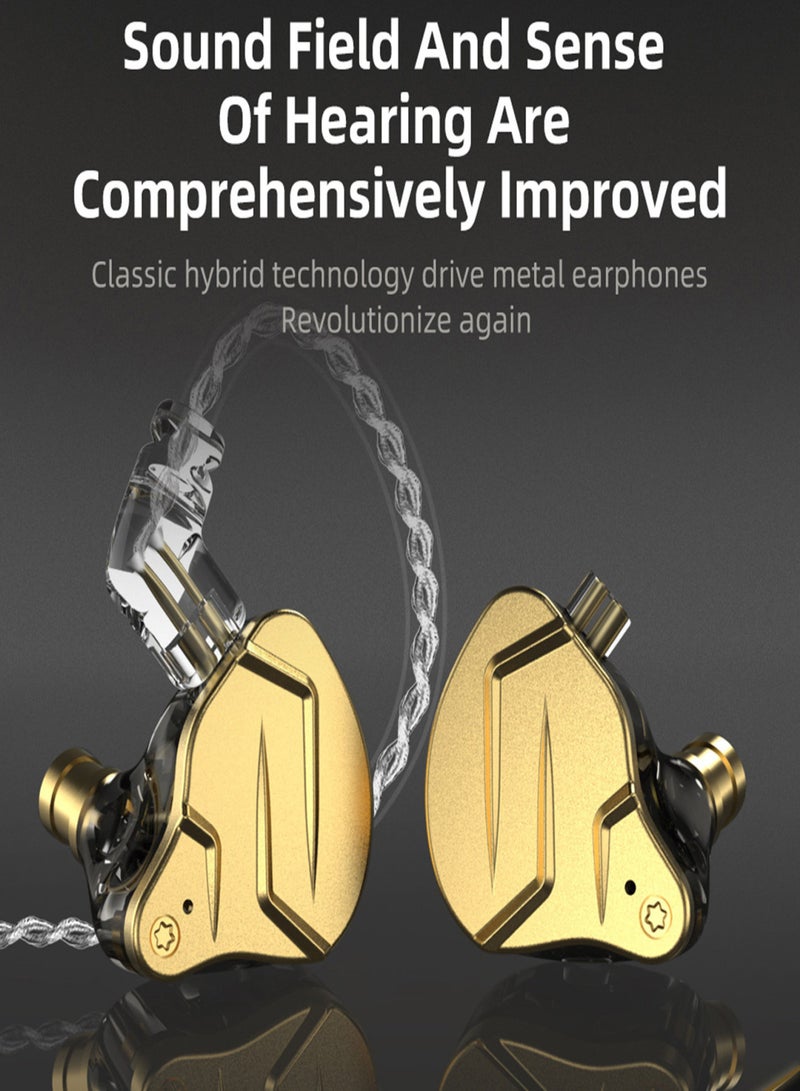 كي زد سماعات أذن KZ ZSN PRO X داخل الأذن 1DD+1BA هايبرد بمحرك ديناميكي مزدوج مع صوت ستيريو عميق وعميق، سماعات أذن مريحة مع كابل قابل للفصل لأجهزة واجهة الصوت 3.5 مم (بدون ميكروفون) - Image 4