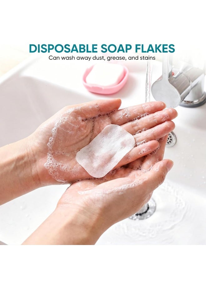 150 PCS Portable Travel Soap Sheets Disposable Travel Essentials Soap Foaming Hand Washing Paper Soap Eco Friendly Cleaning Products for Indoor Outdoor Travel Camping Hiking - Image 4