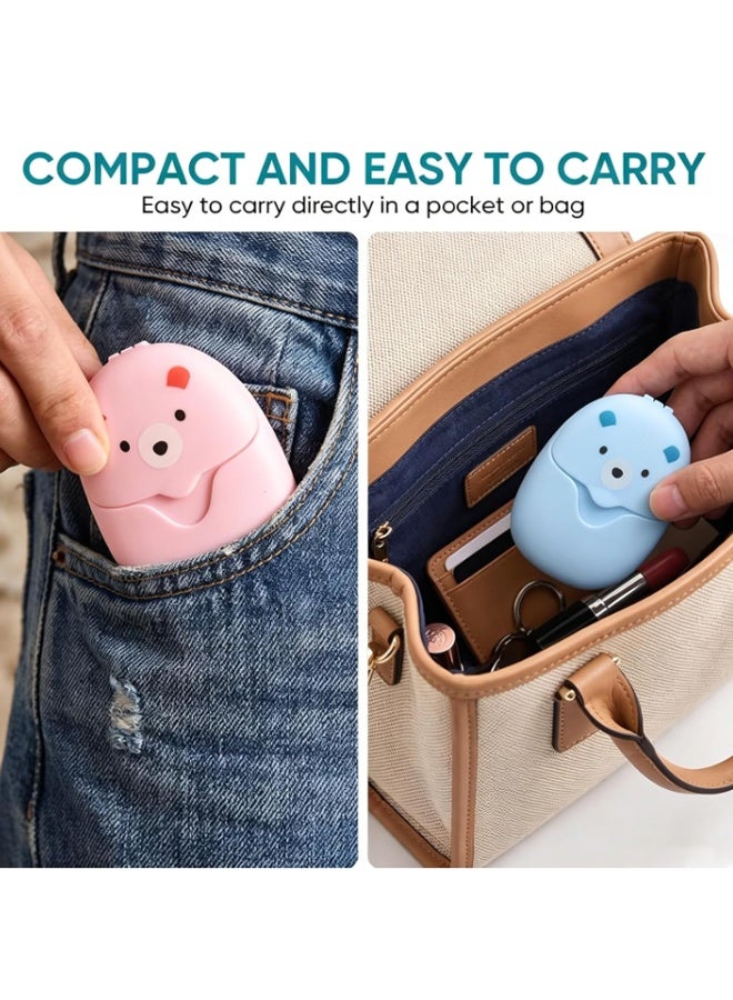 150 PCS Portable Travel Soap Sheets Disposable Travel Essentials Soap Foaming Hand Washing Paper Soap Eco Friendly Cleaning Products for Indoor Outdoor Travel Camping Hiking - Image 5