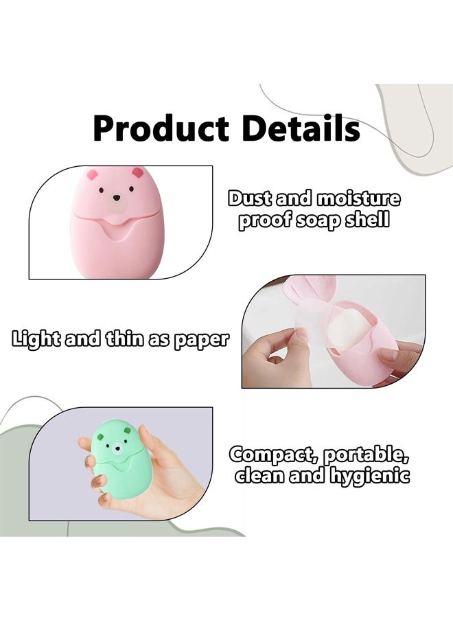 150 PCS Portable Travel Soap Sheets Disposable Travel Essentials Soap Foaming Hand Washing Paper Soap Eco Friendly Cleaning Products for Indoor Outdoor Travel Camping Hiking - Image 3