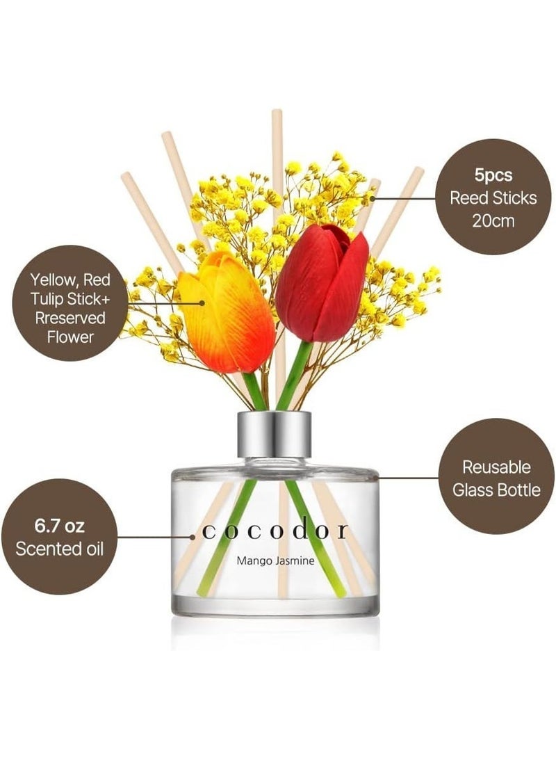 cocodor Cocod'or [COCODOR/Floral Bouquet] Tulip Reed diffuser oil 200ml with Tulip Sticks, Best for Home, Kitchen, Bathroom. Diffusers with Sticks - Image 4