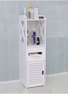 Generic 𝐅𝐅𝐃 Floor Standing Storage Cabinet, Small Bathroom Storage Corner Floor Cabinet Slim Side Cabinet for Home Kitchen Washroom Balcony  - Image 1