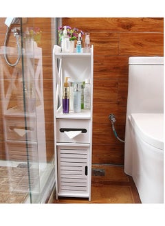 Generic 𝐅𝐅𝐃 Floor Standing Storage Cabinet, Small Bathroom Storage Corner Floor Cabinet Slim Side Cabinet for Home Kitchen Washroom Balcony  - Image 4