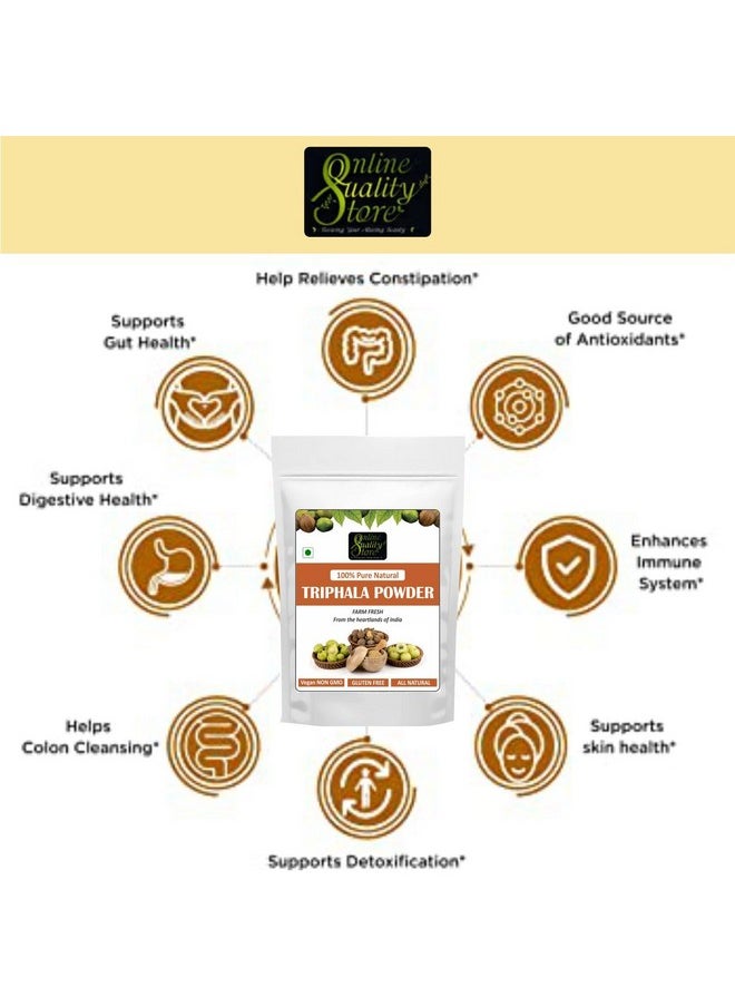 Online Quality Store Triphala Powder - 100G For Eating, Hair And Skin, Churna Powder Of Amla, Behada, Harada  - Image 4