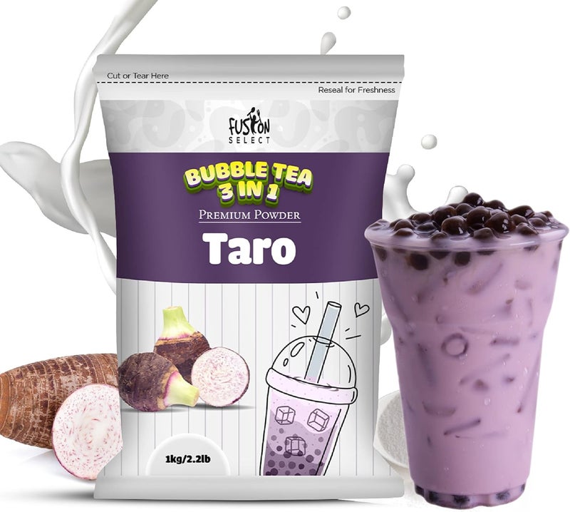 Fusion Select 2.2lb Taro Milk Tea Powder - 3-in-1 Instant Beverage Mix for Bubble Tea - Image 1