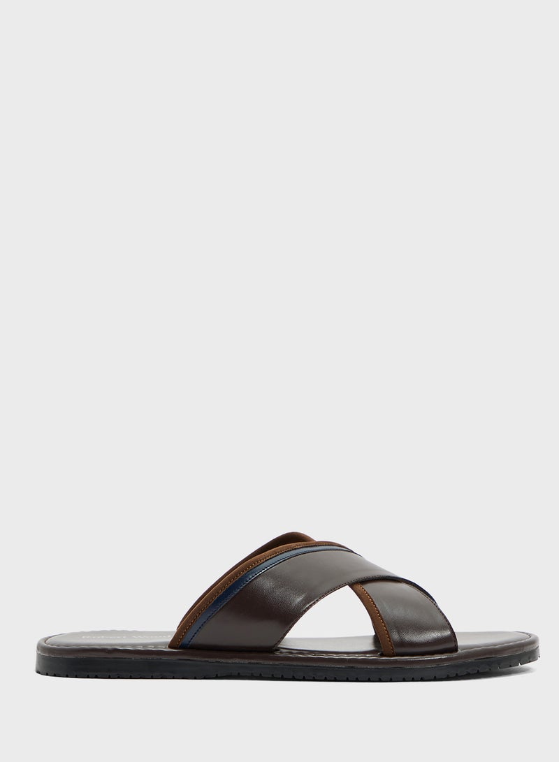 Robert Wood Webbing Detail Cross Strap Sandals  - Image 2
