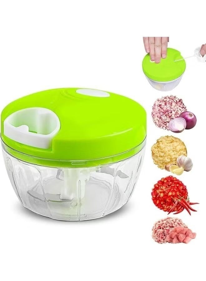 Small Super Powerful Vegetable Chopper: An all-in-one kitchen tool for chopping hard ingredients and nuts with a single pull on the cord - easy to clean and use anywhere - a versatile chopper for nuts, herbs, and fruits - Image 1