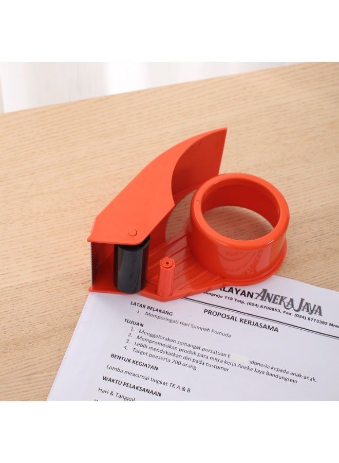 Deli E801 Packing Tape Dispenser 鈥?Red/Blue, One-Handed Operation, Durable ABS Body, Anti-Corrosion Blade, Smooth Cutting - Image 3