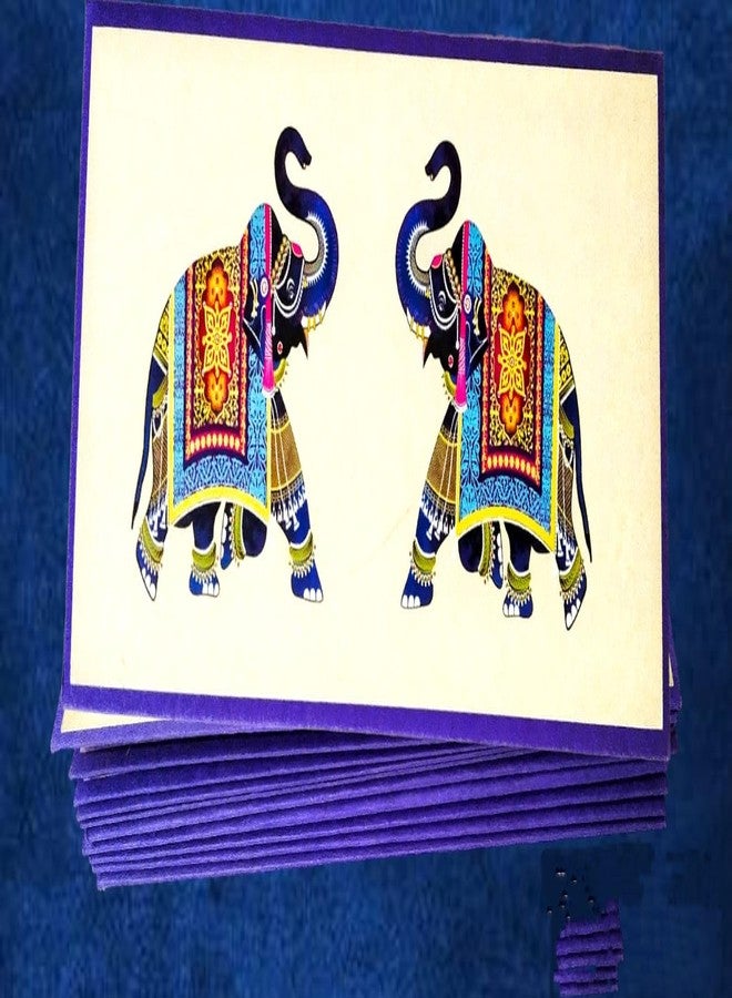 CREATIVE PENCIL 10 Pcs Shagun/Cash Envelopes - Perfect for Weddings, Baby Showers, Birthdays, and More | Elevate Your Gifting Experience with Our Envelope (Purple Elephant) - Image 3