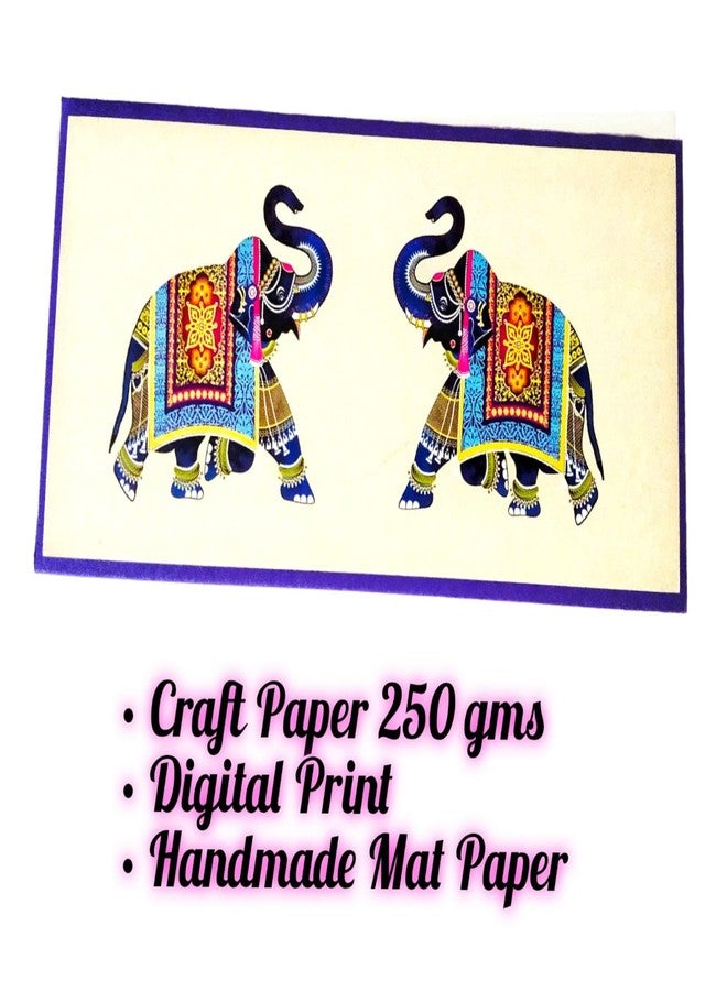 CREATIVE PENCIL 10 Pcs Shagun/Cash Envelopes - Perfect for Weddings, Baby Showers, Birthdays, and More | Elevate Your Gifting Experience with Our Envelope (Purple Elephant) - Image 2