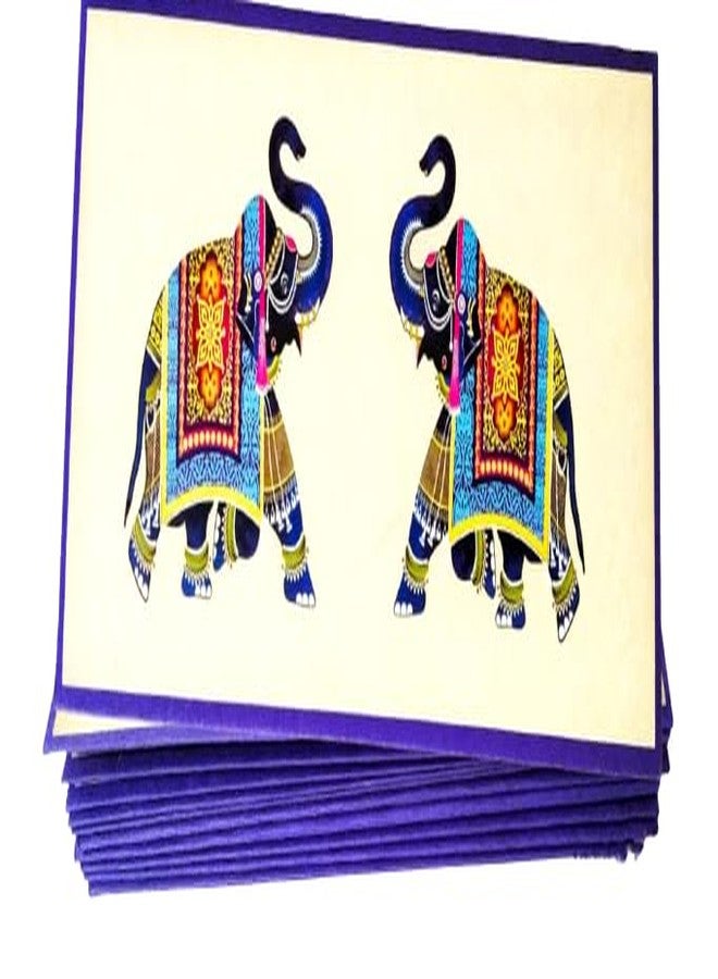 CREATIVE PENCIL 10 Pcs Shagun/Cash Envelopes - Perfect for Weddings, Baby Showers, Birthdays, and More | Elevate Your Gifting Experience with Our Envelope (Purple Elephant) - Image 1