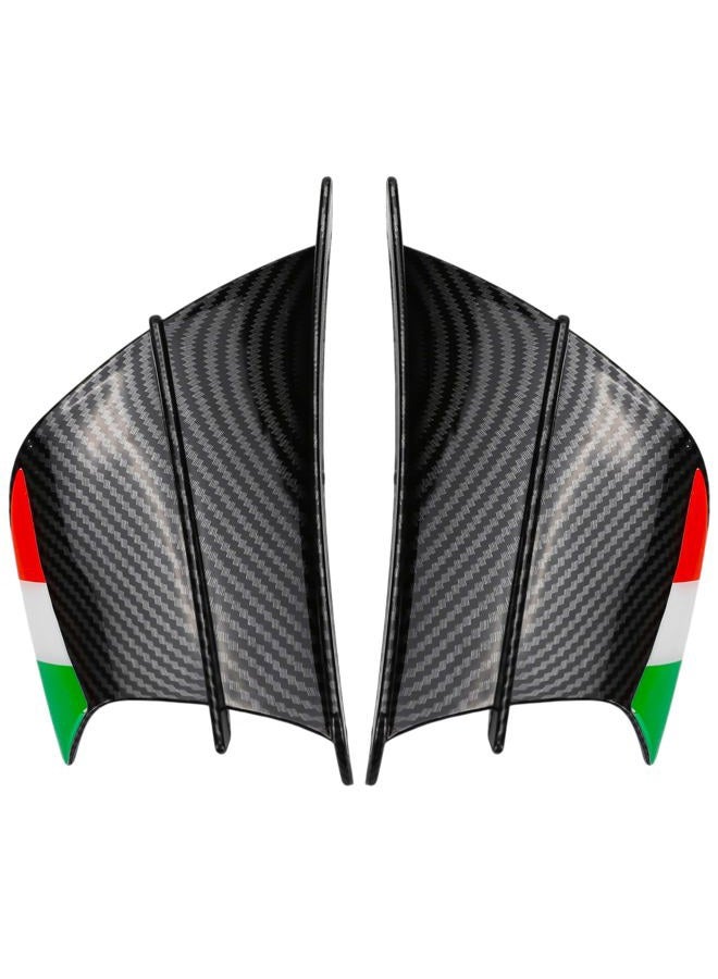 BuleVina Motorcycle Aerodynamic Wing Kit Spoiler Replacement Fit for Ducati 899 959 1198 1198S 1199 1299 Panigale V4 V4S V4R V2 Supersport S (Color : Bright Black Carbon) - Image 1
