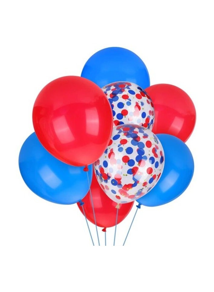 PROMASS Promass Spiderman Balloons 30 Packs Red And Blue Balloons 12 Inches Latex Balloon And Confetti Balloons For Baby Shower, Bridal Shower, Birthday Party, Spiderman Party Supplies & Decorations 