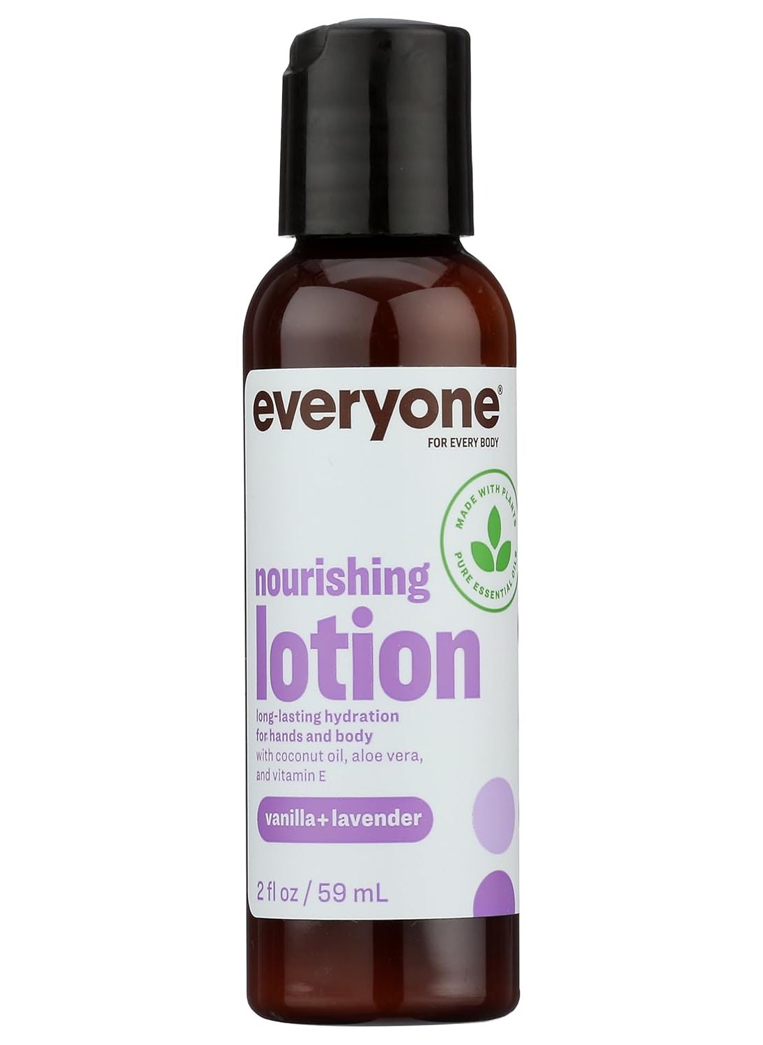 everyone for every body - Everyone for Every Body Nourishing Lotion Travel Size Vanilla and Lavender 2 Ounce - Image 1