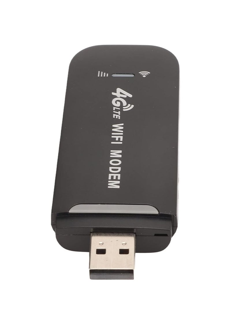 4G LTE USB WiFi Router, Portable 150Mbps Mobile WiFi Modem, Support 10 Users, for Tablet Laptop Black, Portable Powerful Internet Experience - Image 1