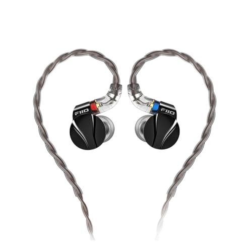 FiiO FD15 13.8mm Magnalium DLC HiFi Dynamic Driver in-Ear Earphone with Stainless Steel Shell, Detachable MMCX Cable (Black) - Image 1