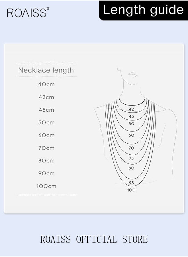 roaiss - Colored Dice Necklace European Style Titanium Steel  Pendant Hip-Hop Men's Pearl Chain Retro Pendant Alloy Jewelry Stainless Steel Necklace - Image 1