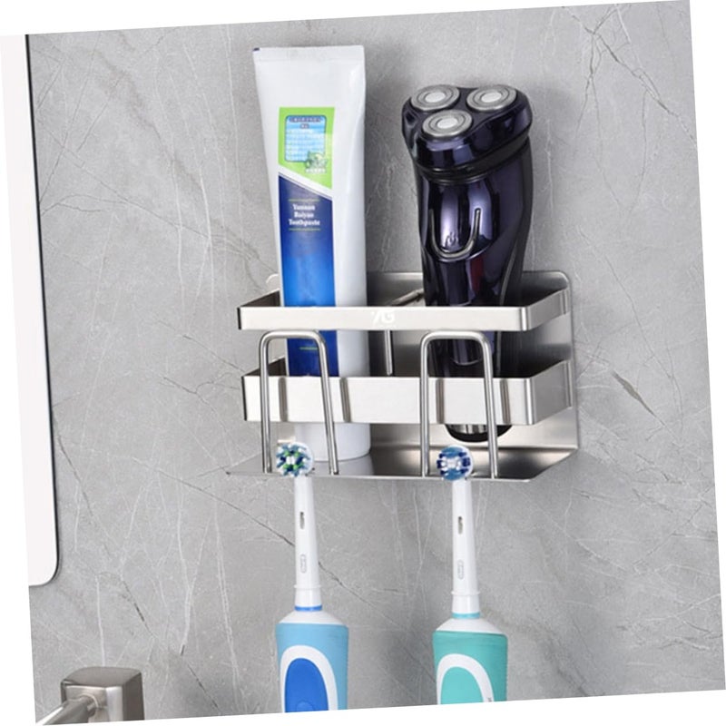 Stainless Steel Toothpaste Holder and Toothbrush Storage Rack for Bathroom - Image 4