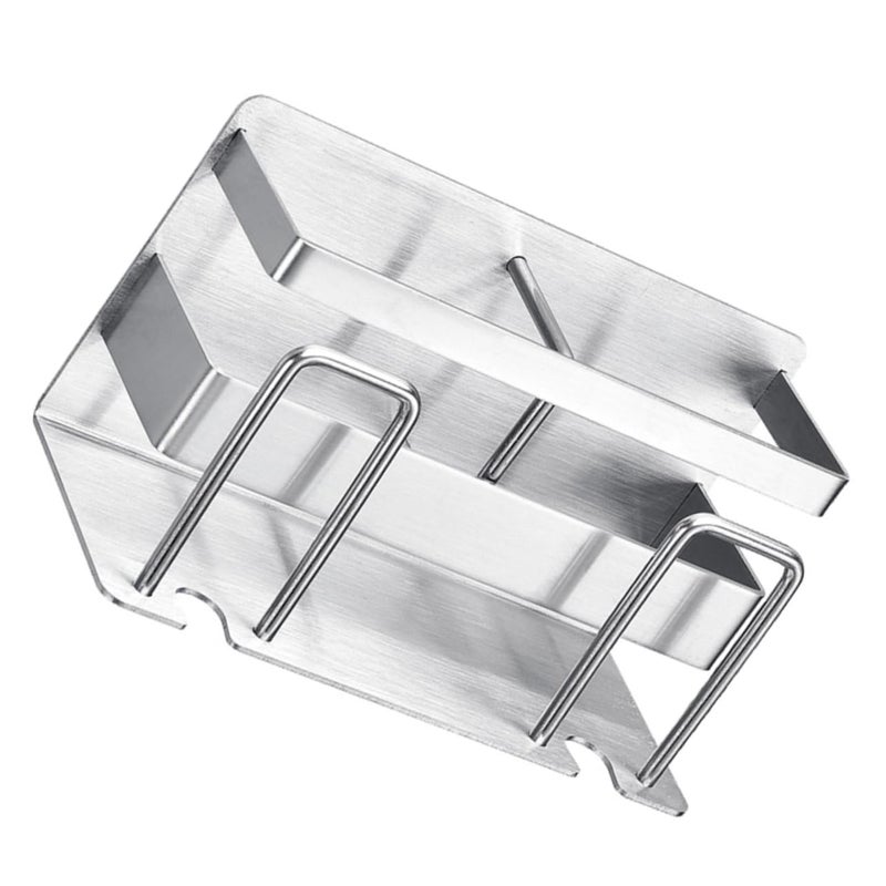 Stainless Steel Toothpaste Holder and Toothbrush Storage Rack for Bathroom - Image 2