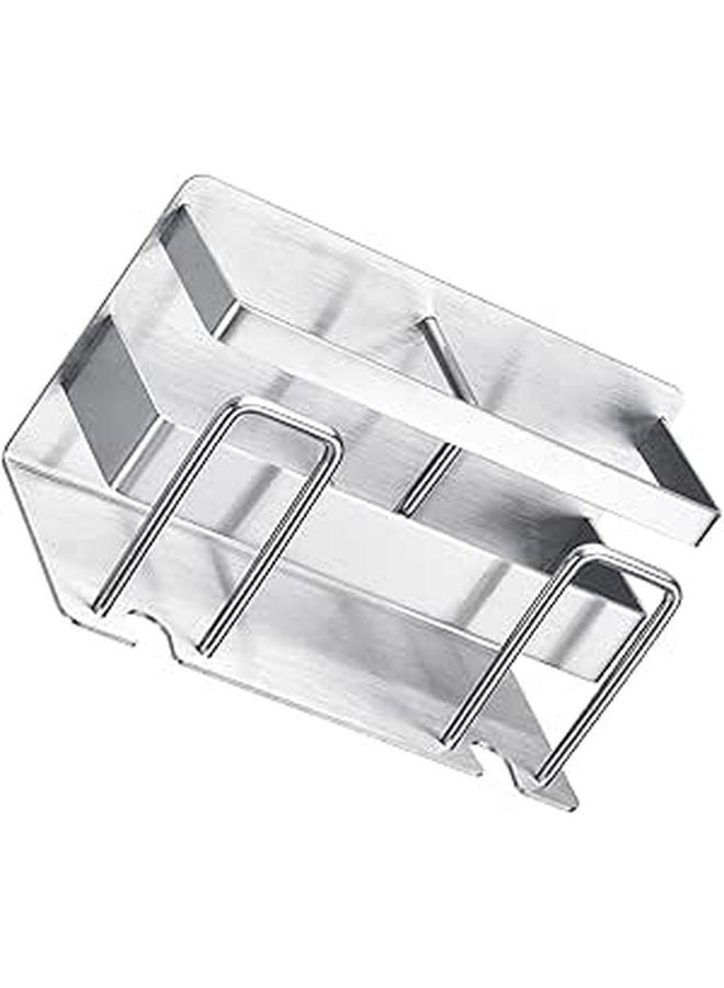 Stainless Steel Toothpaste Holder and Toothbrush Storage Rack for Bathroom - Image 1