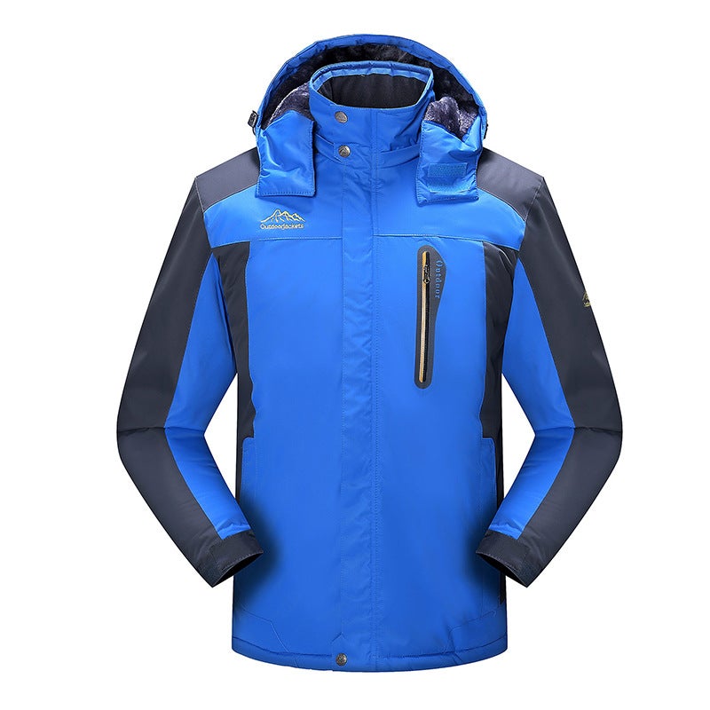 Charge Clothes Men'S Outdoor Sports Camping Jacket Fleece-Lined Warm Waterproof Windproof Work Clothes Suitable For Printing