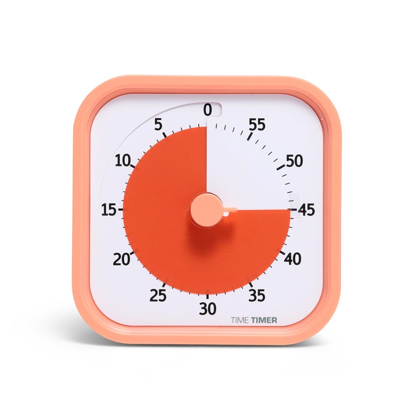 TIME TIMER Home MOD 60 Minute Kids Visual Timer Home Edition For Homeschool Supplies Study Tool Timer for Kids Desk Office Desk and Meetings with Silent Operation Dreamsicle Orange