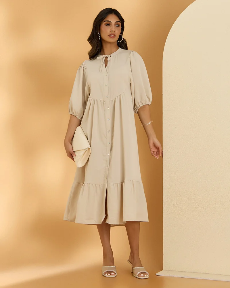 Redtag Women Beige Casual Dress