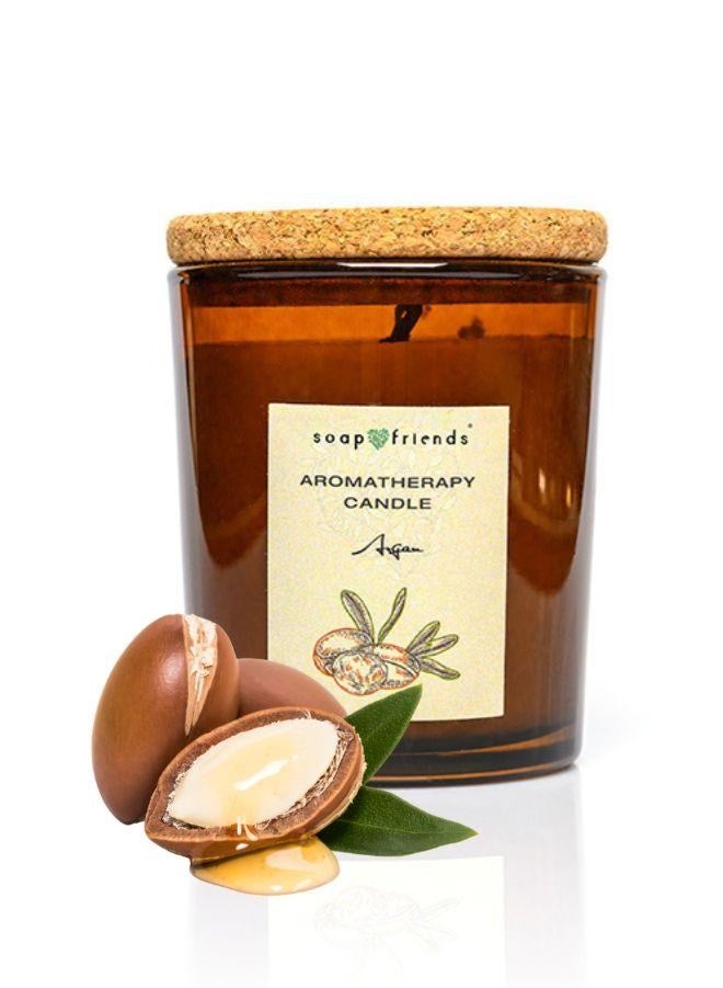 الصابون والأصدقاء شمعة أرغان أواسيس العلاجية من سوب آند فريندز، 230 مل - شمع الصويا الطبيعي - رائحة أرغان فاخرة - صديقة للبيئة وقابلة للتحلل البيولوجي - احتراق يدوم 50 ساعة لتغذية وتجديد البشرة - Image 1