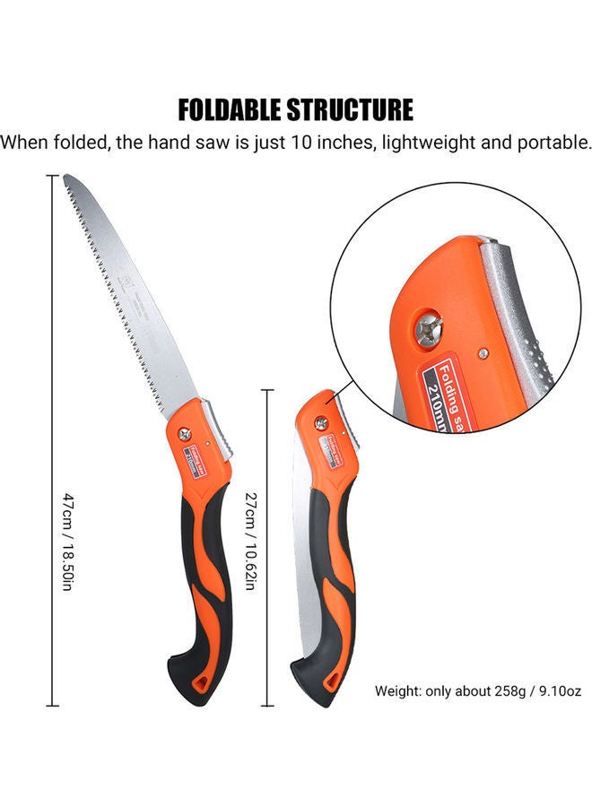 NIBEMINENT Folding Hand Pruning Saw with Comfortable Grip Multicolour - Image 3