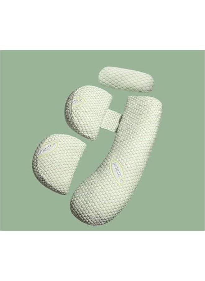 HOOKOR Pregnancy Pillows for Sleeping, Maternity/Pregnancy Body Pillow Support for Back, Legs, Belly,Pregnant Women, Detachable and Adjustable with Pillow Cover (Green-large)  - Image 1