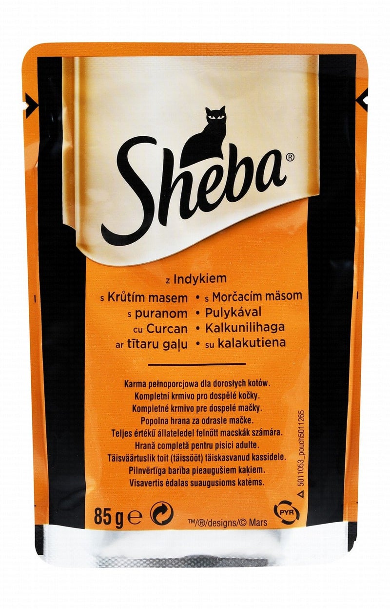 Sheba Wet Cat Food with Turkey for Adult Cats - 85 gr - Image 2