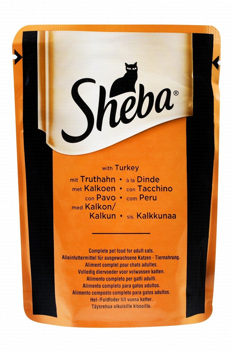 Sheba Wet Cat Food with Turkey for Adult Cats - 85 gr - Image 1