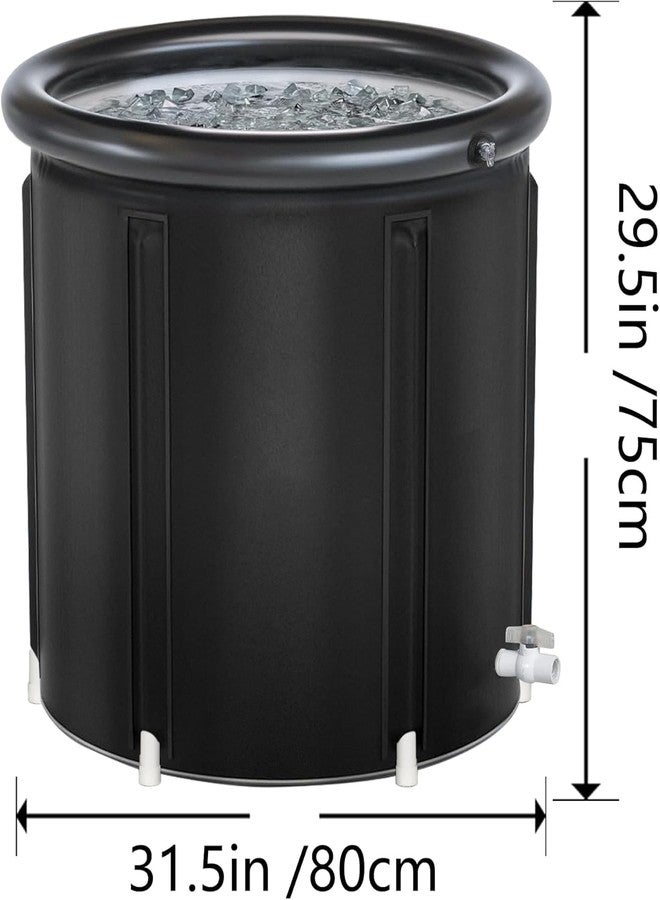 VPGS Ice Bath Tub with Water Thermometer, 6-leg Cold Plunge Tub for Recovery, 5 Layers Cold Water Therapy Tub, Portable Bathtub Adult - Image 5