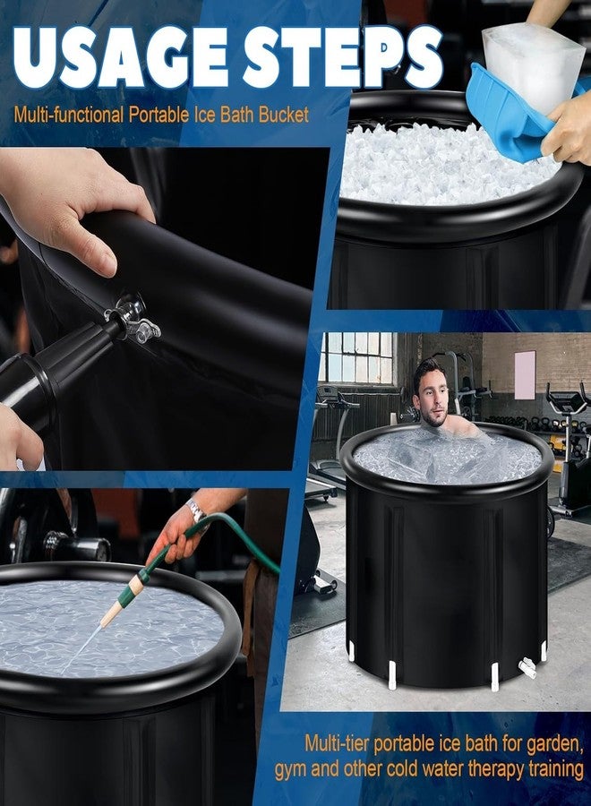 VPGS Ice Bath Tub with Water Thermometer, 6-leg Cold Plunge Tub for Recovery, 5 Layers Cold Water Therapy Tub, Portable Bathtub Adult - Image 4