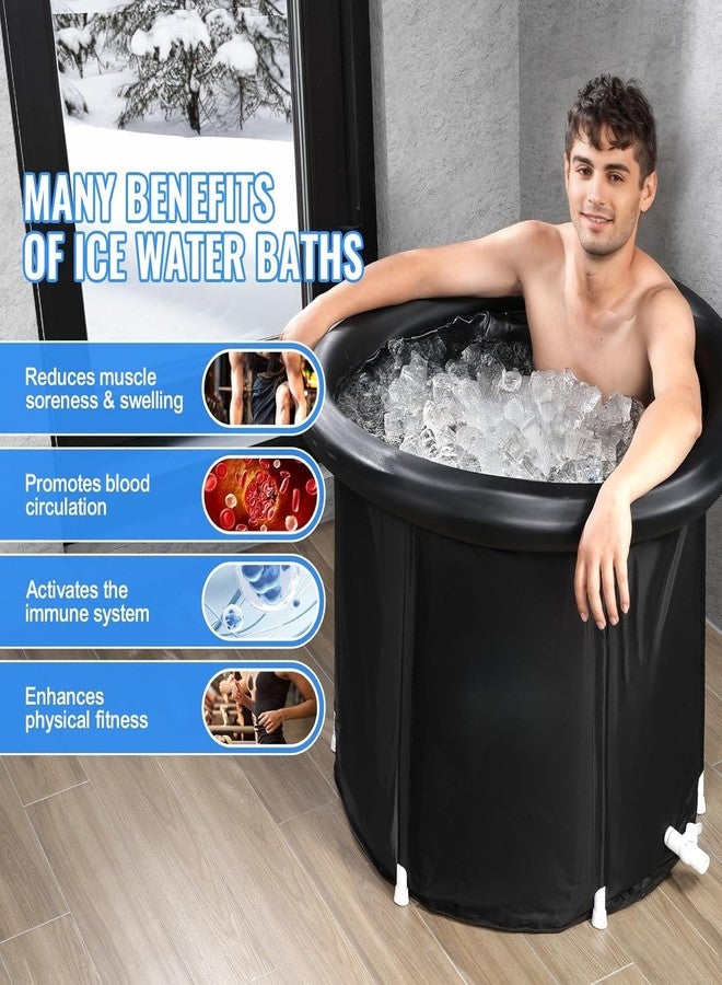 VPGS Ice Bath Tub with Water Thermometer, 6-leg Cold Plunge Tub for Recovery, 5 Layers Cold Water Therapy Tub, Portable Bathtub Adult - Image 2