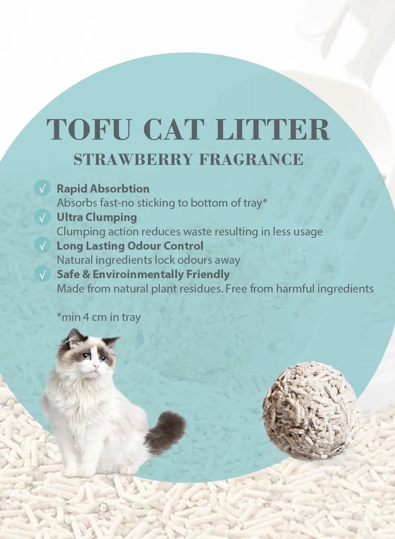 Bioline Tofu Cat Litter 7L - Strawberry Fragrance - Image 3