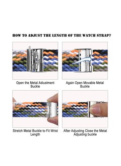 KASTWAVE Braided Strap Compatible with Xiaomi Smart Band 8, Breathable Stretchable Elastic Sport Strap Replacement Band for Women Men Children  - Image 5