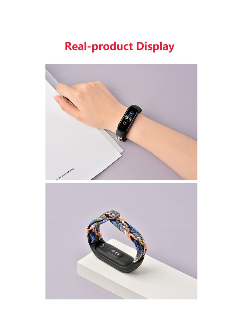 KASTWAVE Braided Strap Compatible with Xiaomi Smart Band 8, Breathable Stretchable Elastic Sport Strap Replacement Band for Women Men Children - Image 3