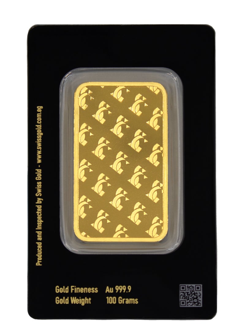 Swiss gold - 999.9 SwissGold Minted Bar 24KT - 100 grams - Image 1