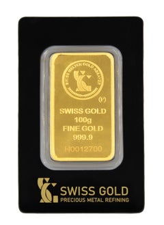 999.9 SwissGold Minted Bar 24KT - 100 grams