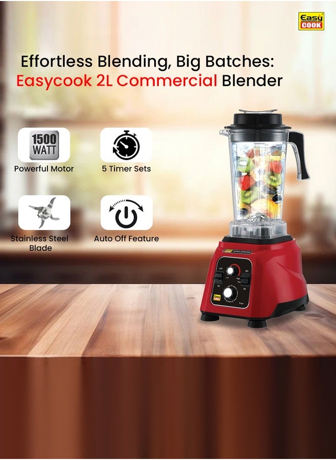 Easy Cook MH15 Hardfighter 1500 Watt Mixer Juicer Grinder | Heavy Duty Commercial Blender | Industrial Blender | 4x Performance  - Image 5