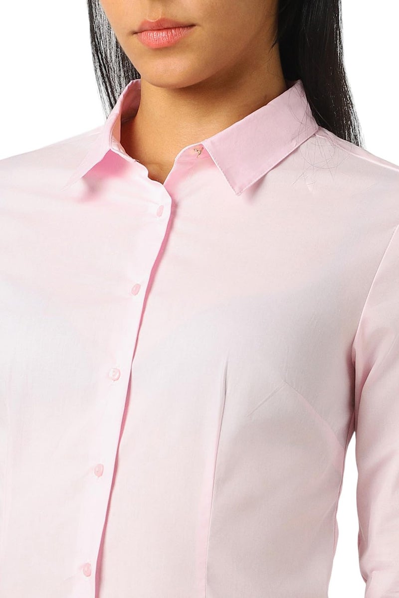 Van Heusen Women's Regular Fit Shirt (VWSFFRGFD30812_Pink - Image 4