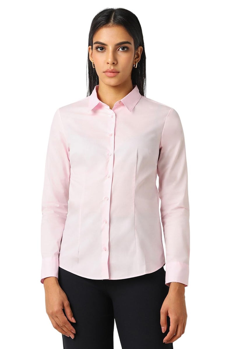 Van Heusen Women's Regular Fit Shirt (VWSFFRGFD30812_Pink - Image 1