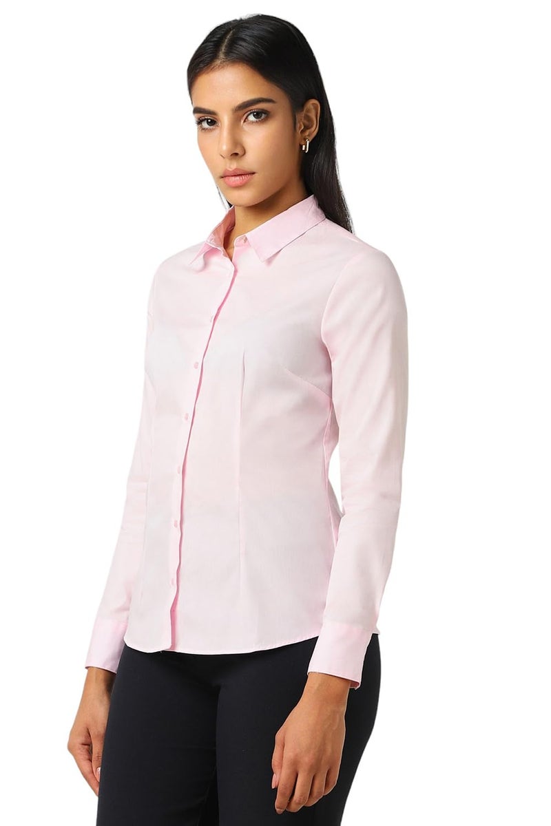 Van Heusen Women's Regular Fit Shirt (VWSFFRGFD30812_Pink - Image 2